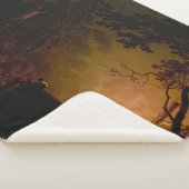 夜の火のコテージDebyのジョセフ・ライト シェルパブランケット (3/4)