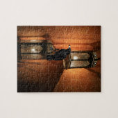 夜の灯でカラス ジグソーパズル (横)