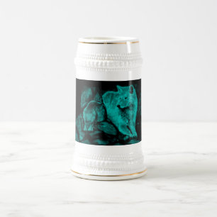 『夜の狼とカラス』 ビールジョッキ