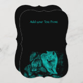 『夜の狼とカラス』 招待状 (正面/裏面)