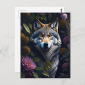 夜の狼 ポストカード (正面/裏面)