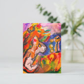 夜の狼 ポストカード (スタンド正面)