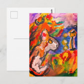 夜の狼 ポストカード (正面/裏面)