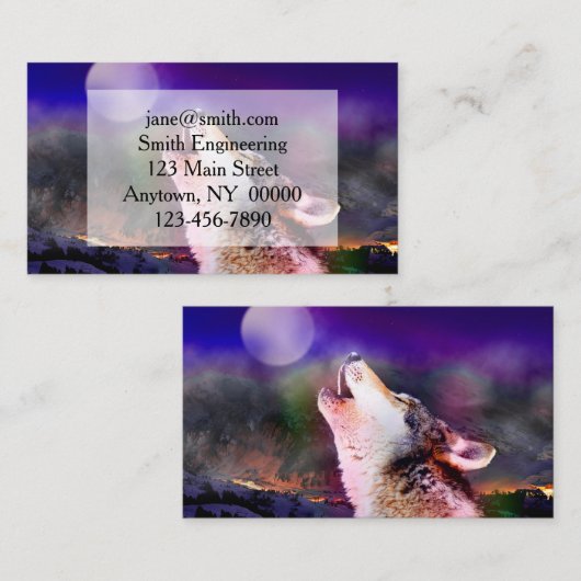 夜の狼 名刺 (正面/裏面)