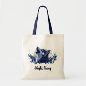 夜の王 – 月とハウリングオオカミ トートバッグ (正面)