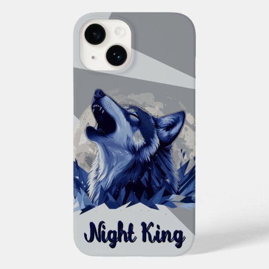 夜の王 – 月とハウリングオオカミ Case-Mate iPhoneケース (裏面)