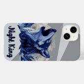 夜の王 – 月とハウリングオオカミ Case-Mate iPhoneケース (裏面 (横))