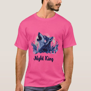 夜の王 – 月とハウリングオオカミ Tシャツ