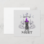 夜の生き物 - ハロウィンの黒猫 (正面/裏面)