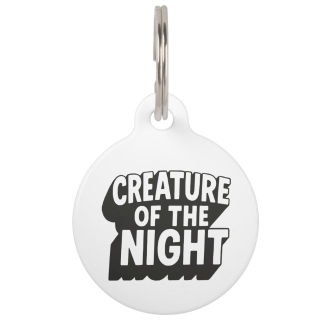 夜の生き物 ペット　ネームタグ (正面)
