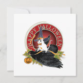 夜の白いマウスのハロウィーンの挨拶にバンプ (正面)