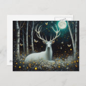 夜の白い鹿 シーズンポストカード (正面/裏面)