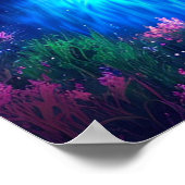 夜の真ん中の青い木 ポスター (角)