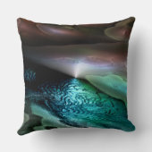 夜の砂漠で波紋のある湖、デジタル クッション (裏面)