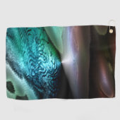 夜の砂漠で波紋のある湖、デジタル ゴルフタオル (横)