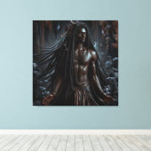 夜の神：ニョロアン キャンバスプリント (インサイチュ (ウッドフロア))