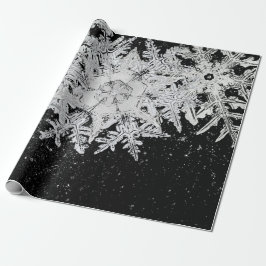 夜の空にWILSON BENTLEY SNOWFLAKES ラッピングペーパー