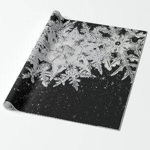 夜の空にWILSON BENTLEY SNOWFLAKES ラッピングペーパー
