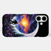 夜の空カラフルサスカッチ散歩、三日月 Case-Mate iPhoneケース (裏面 (横))