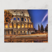 夜の空ポストカードの下のローマのコロッセウム ポストカード (正面)