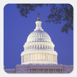 夜の米国議会議事堂ロタンダ、ワシントンD.C. スクエアシール