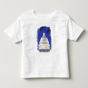 夜の米国議会議事堂ロタンダ、ワシントンD.C. トドラーTシャツ