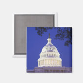 夜の米国議会議事堂ロタンダ、ワシントンD.C. マグネット (正面/裏面)