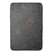 夜の素朴闇の中の色のスケッチジュート バスマット (正面縦)