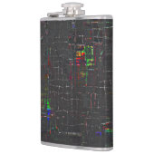 夜の素朴闇の中の色のスケッチジュート フラスク (左)