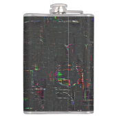 夜の素朴闇の中の色のスケッチジュート フラスク (裏面)