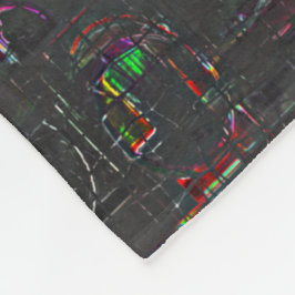 夜の素朴闇の中の色のスケッチジュート フリースブランケット