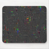 夜の素朴闇の中の色のスケッチジュート マウスパッド (正面)