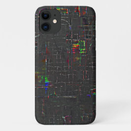 夜の素朴闇の中の色のスケッチジュート iPhone 11 ケース