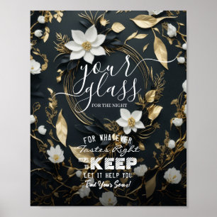 夜の結婚席ガラスはあなたの席を見つける ポスター