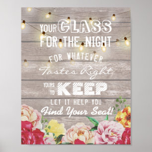 夜の結婚席ガラスはあなたの席を見つける ポスター