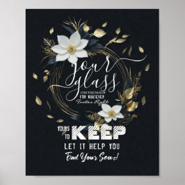 夜の結婚席ガラスはあなたの席を見つける ポスター