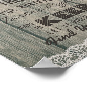 夜の結婚席ガラスはあなたの席を見つける ポスター (角)