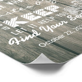 夜の結婚席ガラスはあなたの席を見つける ポスター (角)