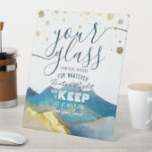 夜の結婚席ガラスはあなたの席を見つける 台座サイン (インサイチュ)