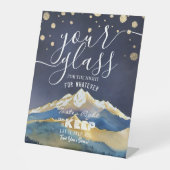 夜の結婚席ガラスはあなたの席を見つける 台座サイン (正面)