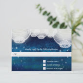 夜の結婚紙灯ろう星の下 出欠カード (スタンド正面)