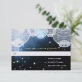 夜の結婚紙灯ろう星の下 出欠カード (スタンド正面)