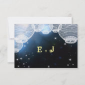 夜の結婚紙灯ろう星の下 出欠カード (裏面)