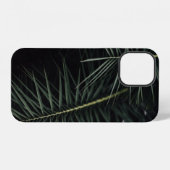 夜の緑の葉の植物 iPhoneケース (裏面横)