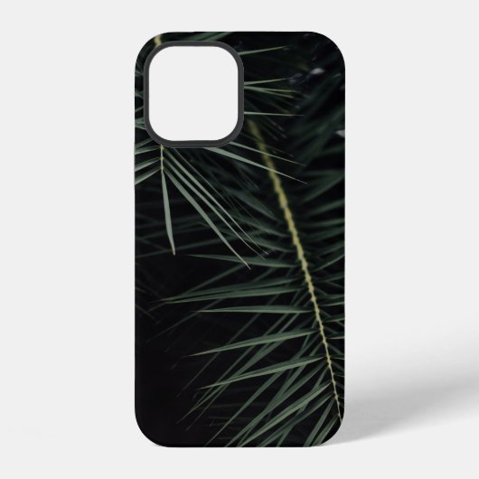 夜の緑の葉の植物 iPhoneケース (裏面)