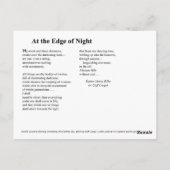 夜の縁に ポストカード (裏面)