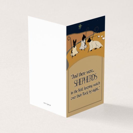 夜の羊飼い – ホリデーカード (外部)