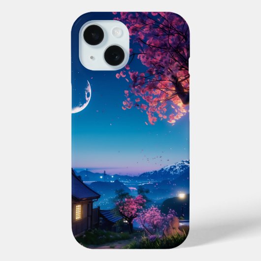 夜の美しいさくらんぼの花 Case-Mate iPhoneケース (裏面)