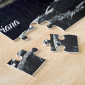 夜の美しいオオカミ ジグソーパズル (側面)