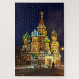 夜の美しい越境寺院モスクワ ジグソーパズル